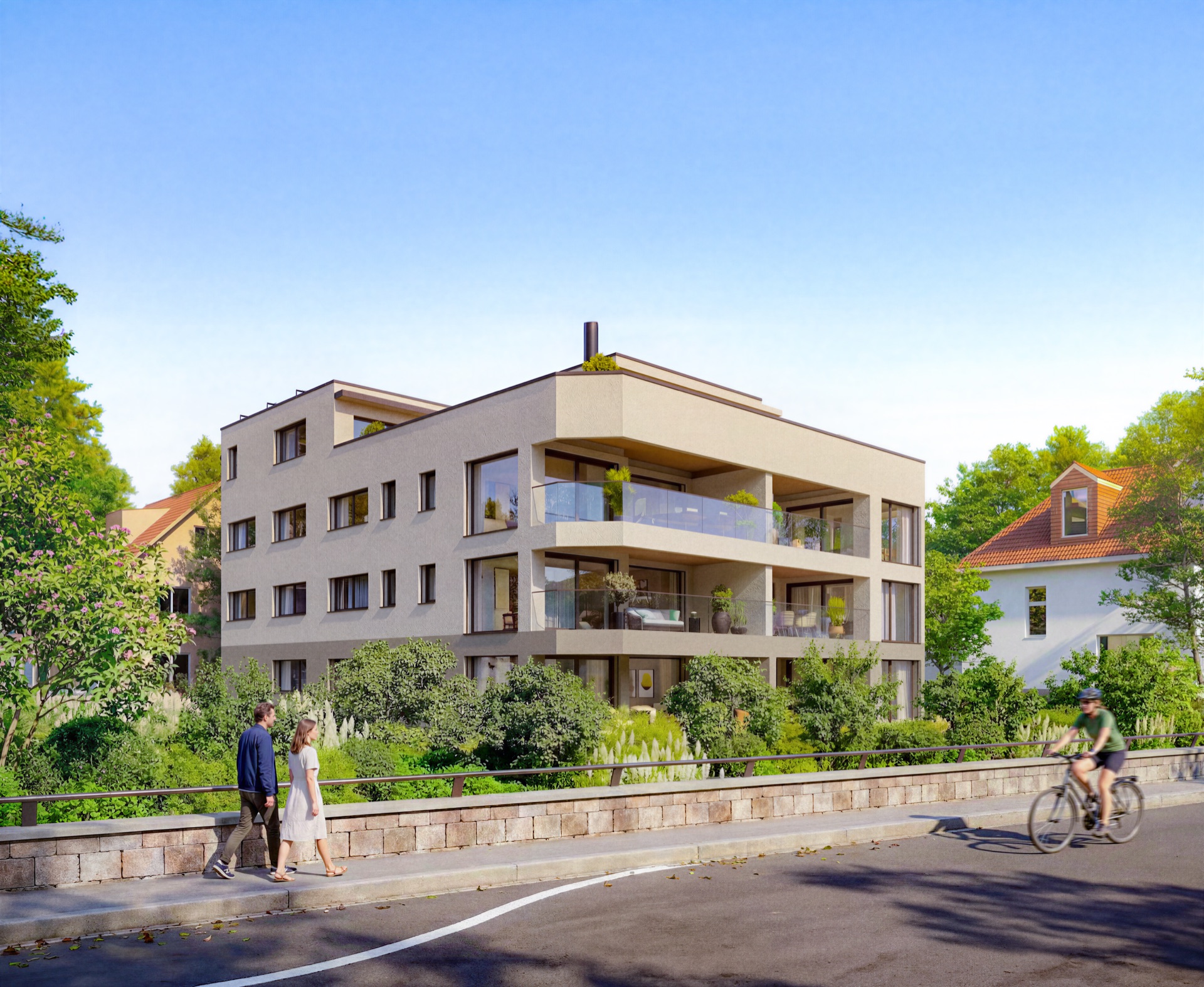 Visualisierung des Neubaus eines Mehrfamilienhauses in Zofingen